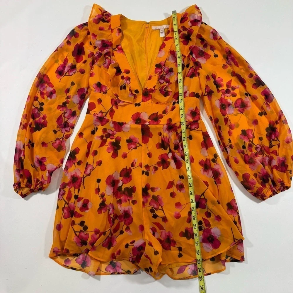 Hutch Deep V Floral Romper Size Medium Anthropologie - Picture 8 of 8